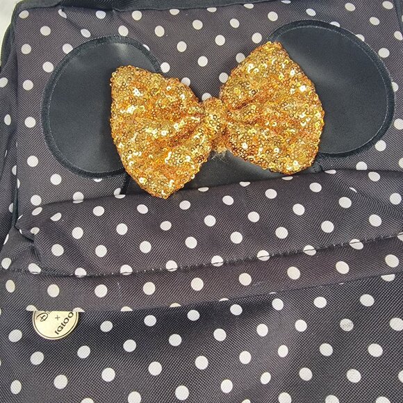 Disney X Igloo Polka Dot Cooler Backpack Glitter Bow I Love Lego Land Key Chain - Picture 5 of 8